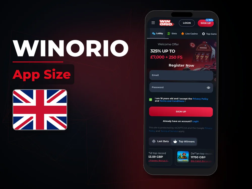 winorio - App Size